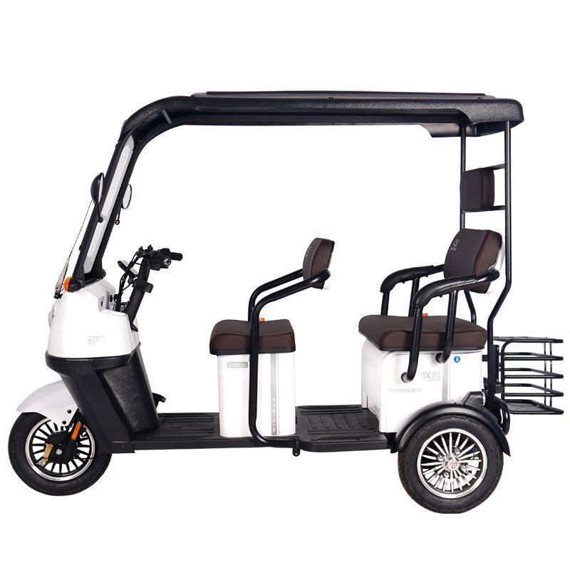【臺灣專供】新款小巴士電動三輪車可上牌殘疾人家用三人座休閒老年代步車