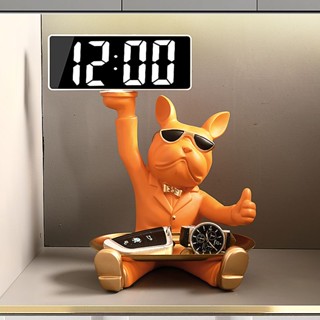 免運 時鐘 掛鐘 創意擺設 小鬧鐘 旋轉計時器 鐘錶擺件 生日禮物 臺式鬧鐘 電子鐘 數字時鐘 暴力熊 智慧電子時鍾