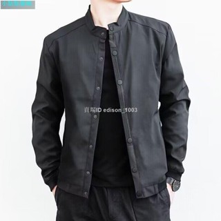 小點點秋季上新 2023春裝新款男士休閒夾克 寬鬆立領百搭緊身韓版素色潮流外套 春秋