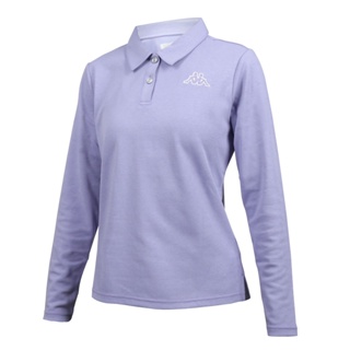 KAPPA 女長袖POLO衫(上衣 慢跑 運動「341T7UW-XEW」 芋紫白
