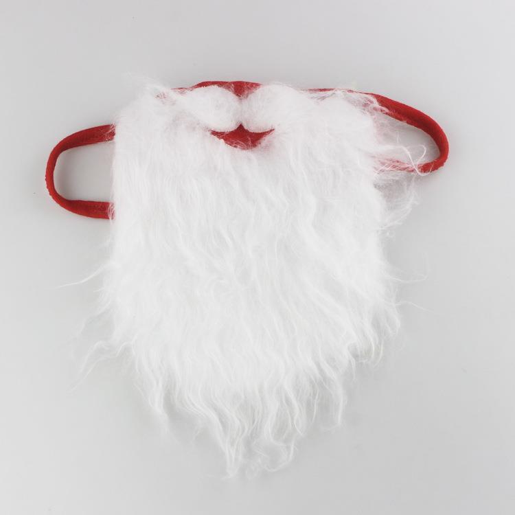 🎅限時免運🎄圣誕節圣誕老人口罩節日裝飾面具搞怪白色胡子口罩防塵純棉面罩 口罩 3d 聖誕節口罩 面罩