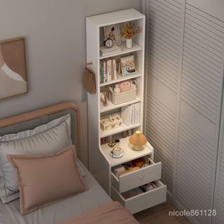 【熱賣】【免運】床頭櫃簡約現代臥室加高ins風多功能床邊櫃子小型儲物簡易置物架 PMMG