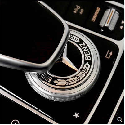 ✨賓士Benz多媒體旋鈕裝飾貼 新C 新E 300 GLC W205 W213 X253 賓士款 黑白蘋果樹款 中控