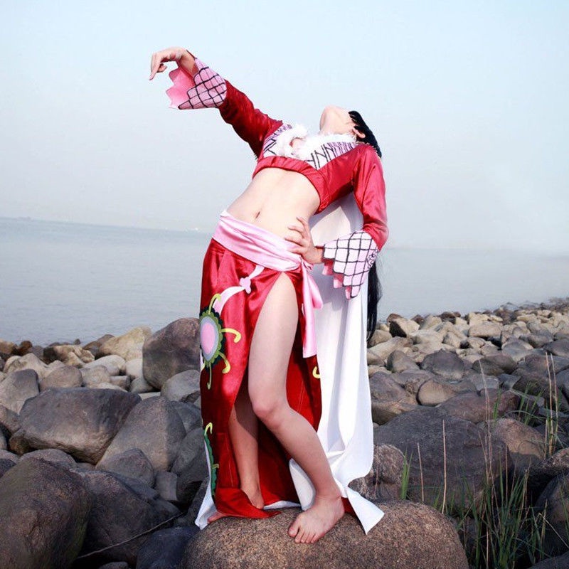 海賊王蛇姬漢庫克女帝cos服紅旗袍cosplay服裝女裝全