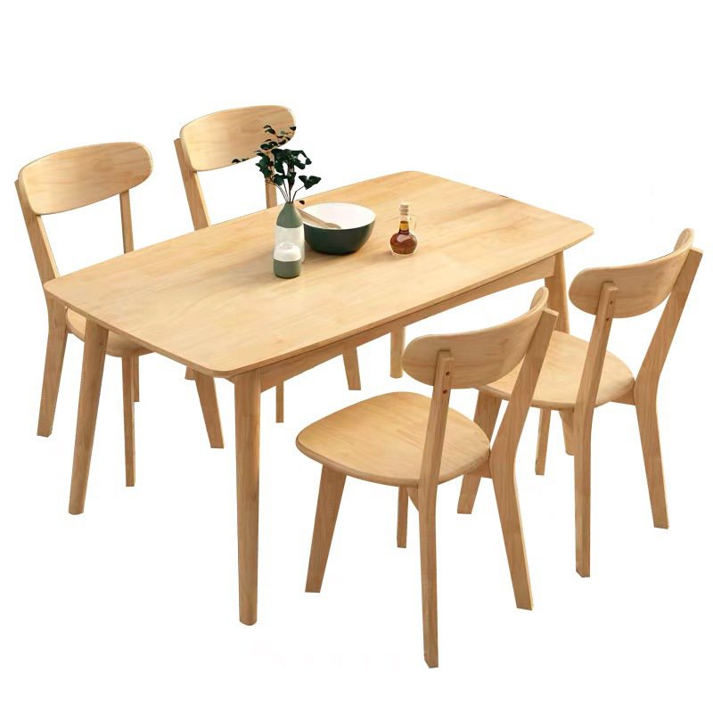 （免運）實木餐桌現代簡約橡木小戶型飯桌北歐傢用餐桌椅組閤長方形桌子餐桌 實木桌 飯桌 大餐桌 飯桌椅
