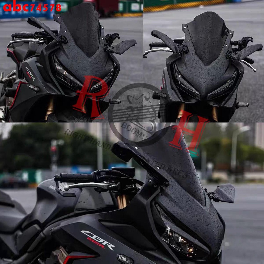 熱賣//適用本田摩托車改裝定風翼后視鏡CBR650R 400 500RR碳纖風刀配件