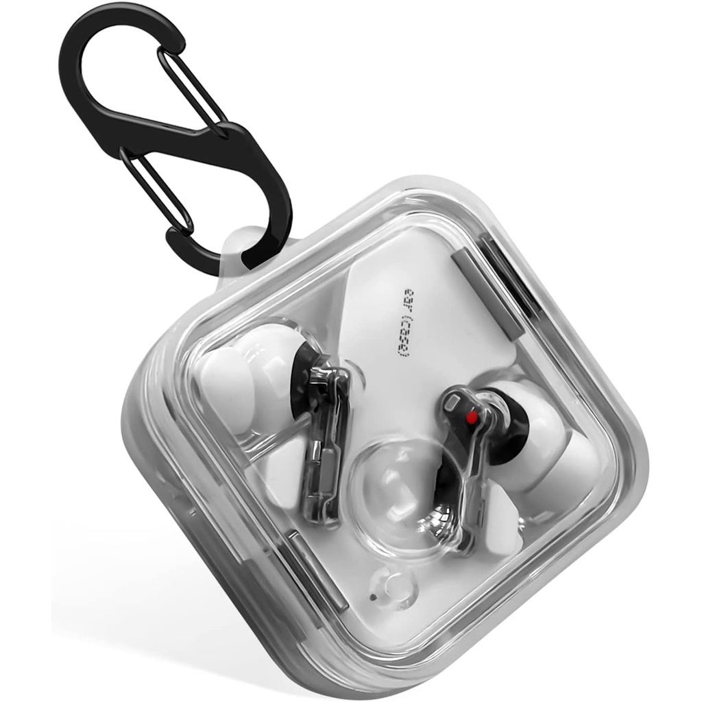 LATAN-【帶登山扣】兼容 Nothing Ear 2 耳塞套,Nothing Ear 2 無線耳塞的軟矽膠保護套
