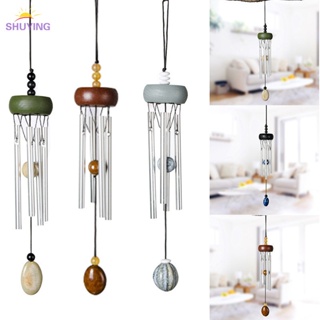 Wind Chime 4 Aluminum Metal Tubes Retro Wood Windchime for G