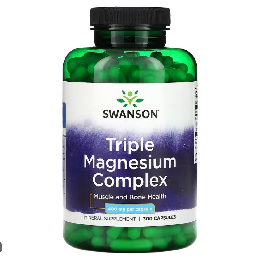 【Swanson】免運 Triple Magnesium Complex 三種鎂 複合膠囊 400mg 300顆