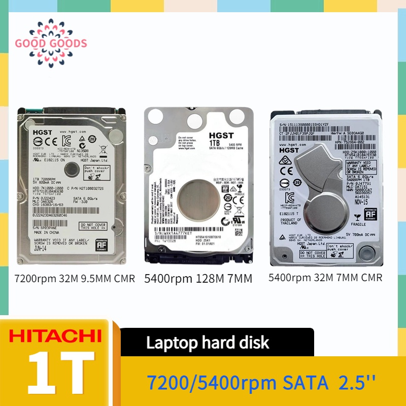 HITACHI/HGST 1T HDD SATA3 6.0Gb/s 7200rpm 5400rpm 32M 128M 2