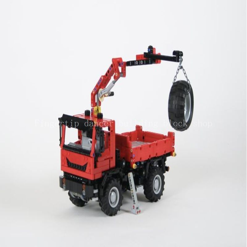 工程車積木 MOC-126815 迷你吊臂卡車 手動版 國產拼插積木 兼容樂高機械科技