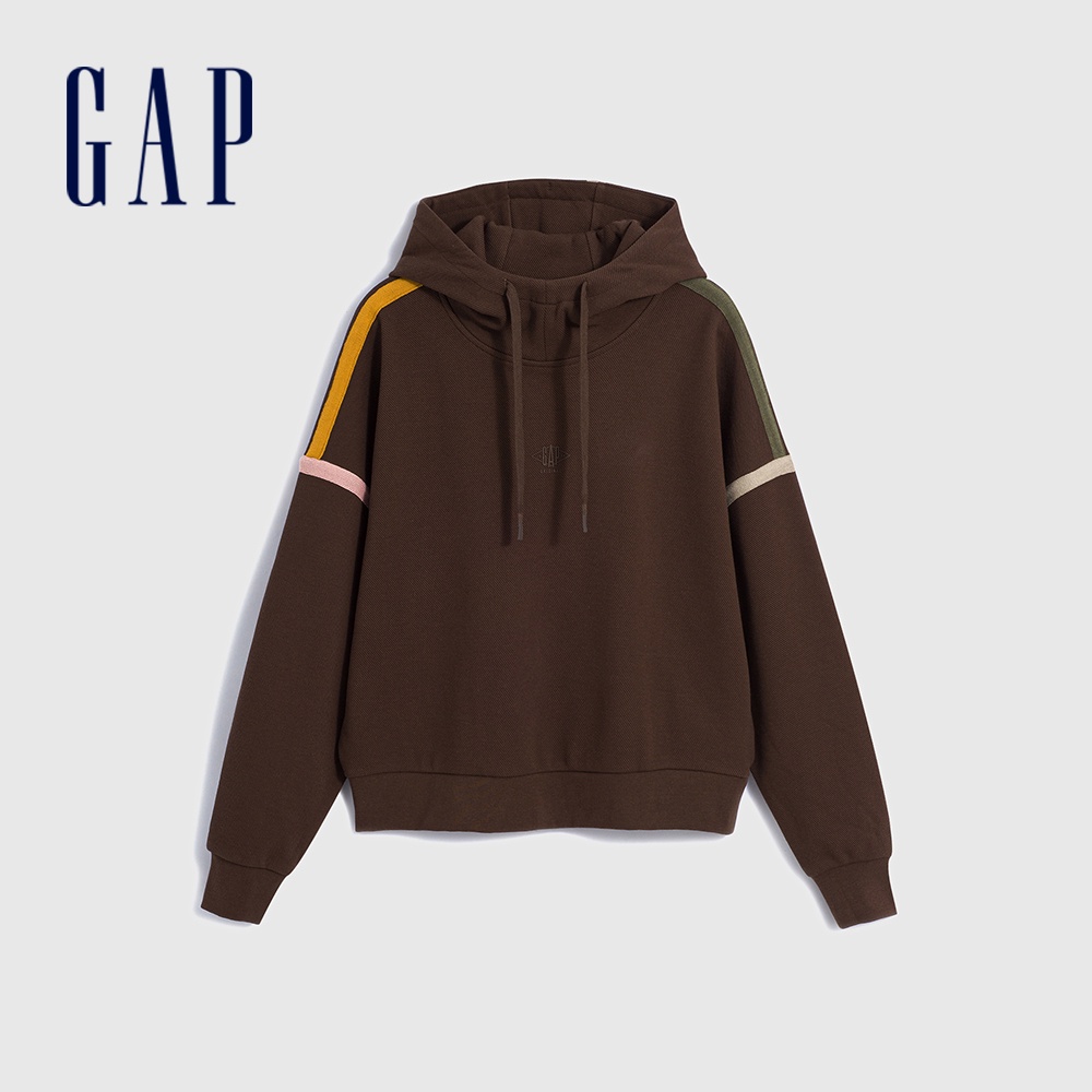Gap 女裝 Logo印花帽T-深棕色(840967)