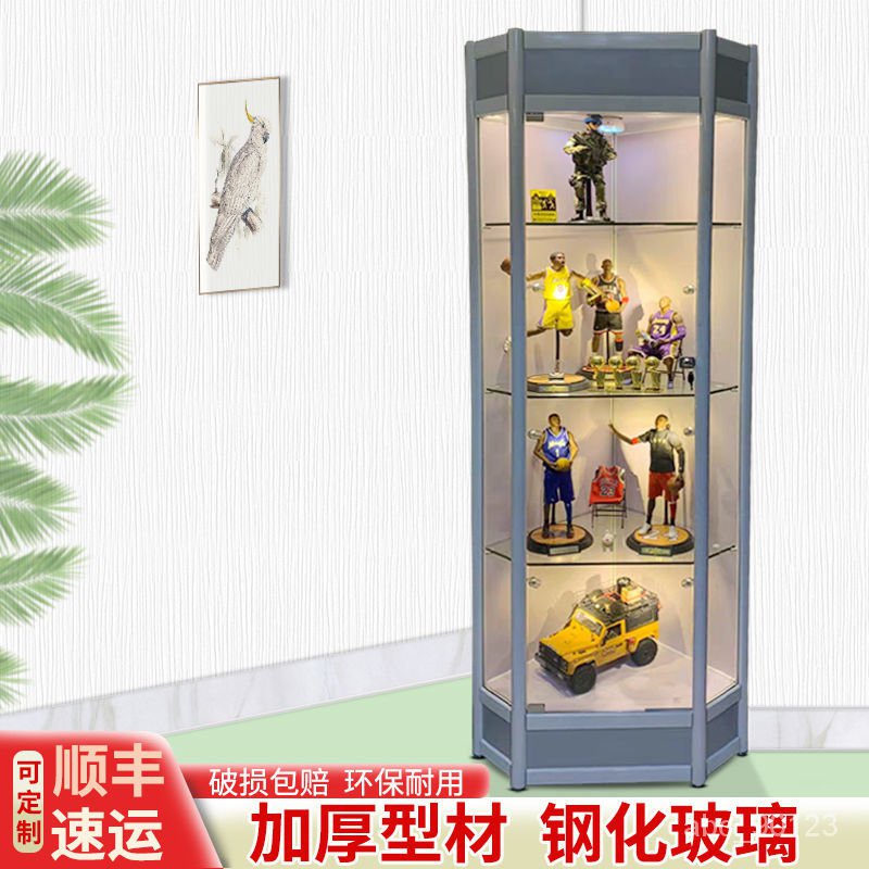 樂高展示櫃玩具模型手辦高達櫃子玻璃化妝品展櫃墻角櫃傢用展示櫃