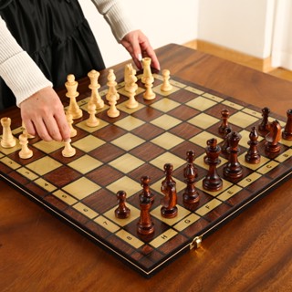 桌遊 國際象棋 磁性高檔西洋棋 實木折疊棋盤 兒童入門棋 成人比賽專用棋子 特大號chess櫻桃小丸子精品店