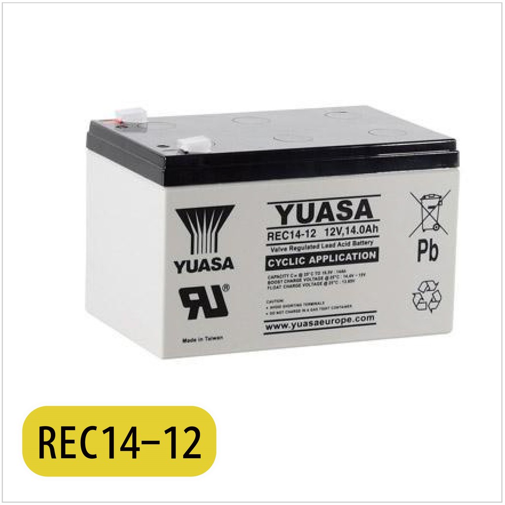 高雄[百威電子] 湯淺 YUASA REC14-12 12V 14Ah UPS 電動車 遙控車 鉛酸電池