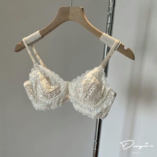 DUYI~夢詩新款法式內衣女超薄款無鋼圈兔耳朵蕾絲話邊性感透氣少女文胸夏季