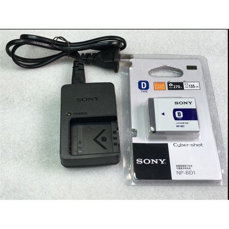 【優選】原裝SONY索尼 NP-BD1 索尼相機電池+充電器 DSC-T77 T200 T700 T900 T300 K