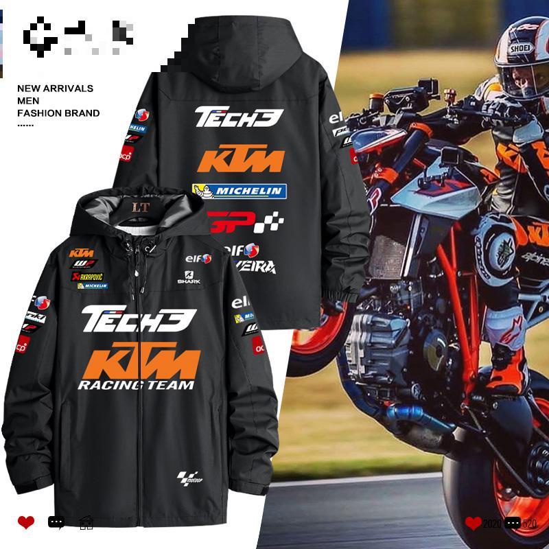 ktm摩托車秋冬騎行服男沖鋒衣MotoGP 2022 Tech3 Moto3車隊外套《启啸服饰》