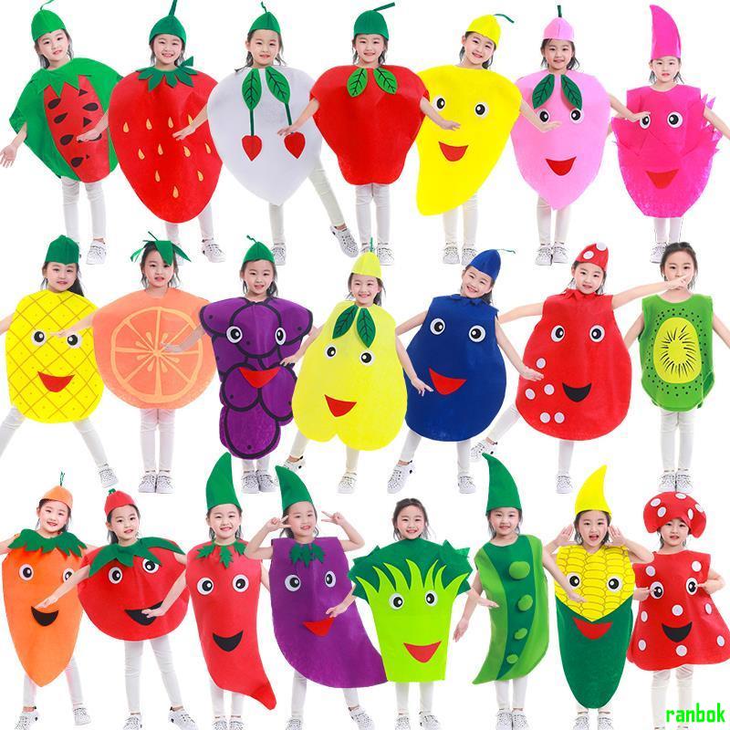 *熱銷*水果服裝蔬菜衣服幼兒園六一兒童演出表演服飾環保時裝秀節日造型