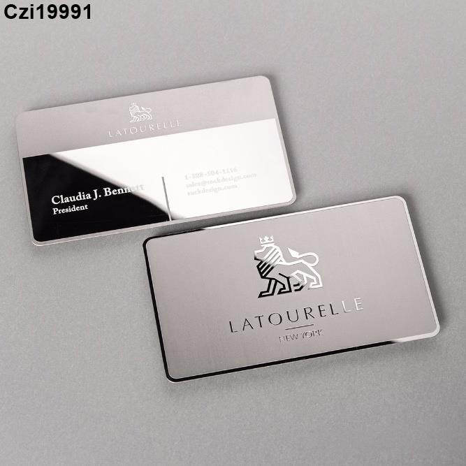 客制 會員卡 金屬會員卡 高檔卡片 訂製 不鏽鋼 鏡面會員卡 不鏽鋼名片 製作304不鏽鋼金屬卡/19991