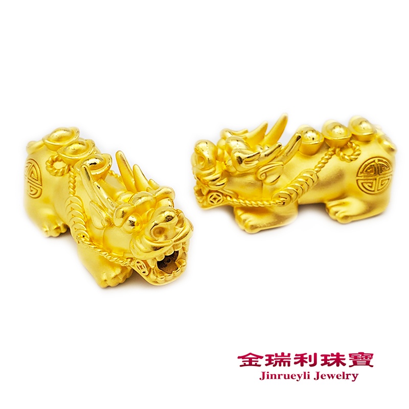 金瑞利珠寶9999純金 招財大貔貅 1.40/1.43錢 3D硬金 黃金裸件 黃金擺設