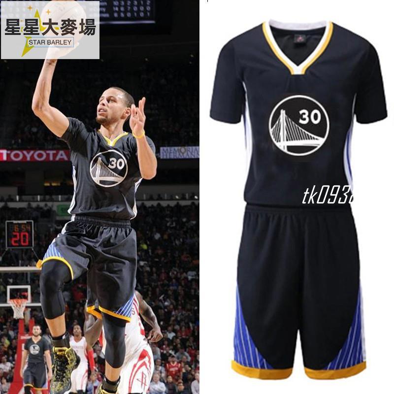 🔥滿額免運🔥熱賣 透氣 庫裡籃球服套裝 斯蒂芬庫裏 Stephen Curry 30號短袖球衣 定制籃球隊服☀️星星