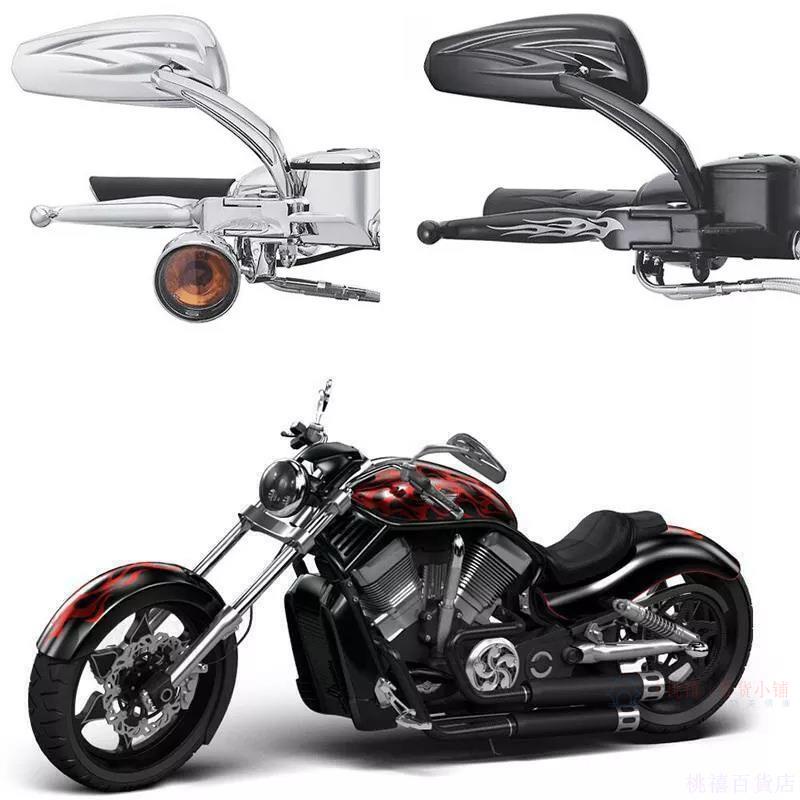 哈雷后視鏡摩托車改裝反光鏡XL1200X FLHTKSE鋁制哈雷改裝配件「桃禧」