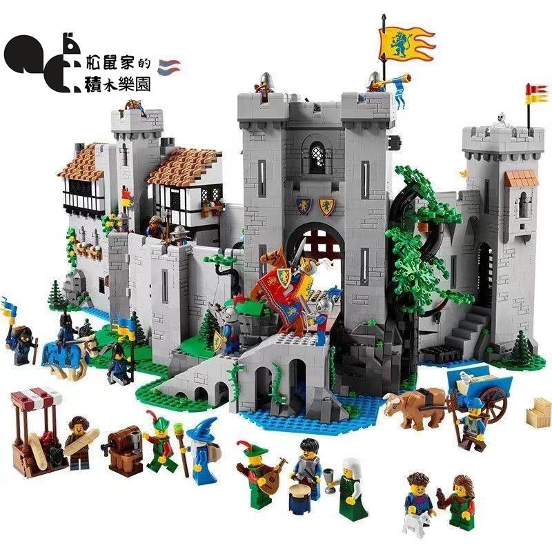 【現貨】創意街景 中世紀騎士雄獅王城堡 組裝模型 益智兒童玩具成人禮物