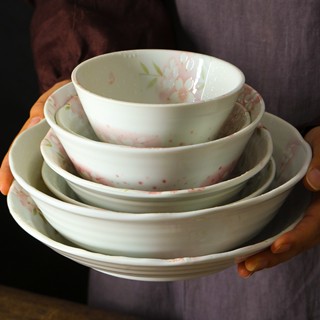 日本 美濃燒 櫻花 陶瓷 碗 湯麵碗 飯碗 日式 餐具 廚房用品 蘸醬碟 盤子 家用餐碗