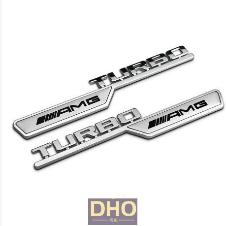 車標誌貼 適用於 C250 C300 E250 C63 賓士 C63 渦輪增壓TURBO AMG葉子板車標 車貼 風