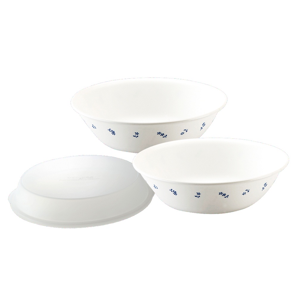 【康寧 Corelle】康寧古典藍2件件式湯碗組(加送微波蓋x1)