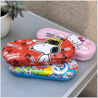 🐾 史努比 Snoopy 卡通 馬口鐵盒 多用途 文具 眼鏡 收納盒 眼鏡盒