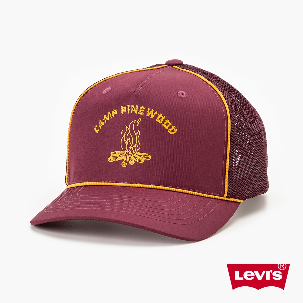 Levis Gold Tab金標系列 可調式排釦網帽 酒紅 男女 D7949-0002 人氣新品