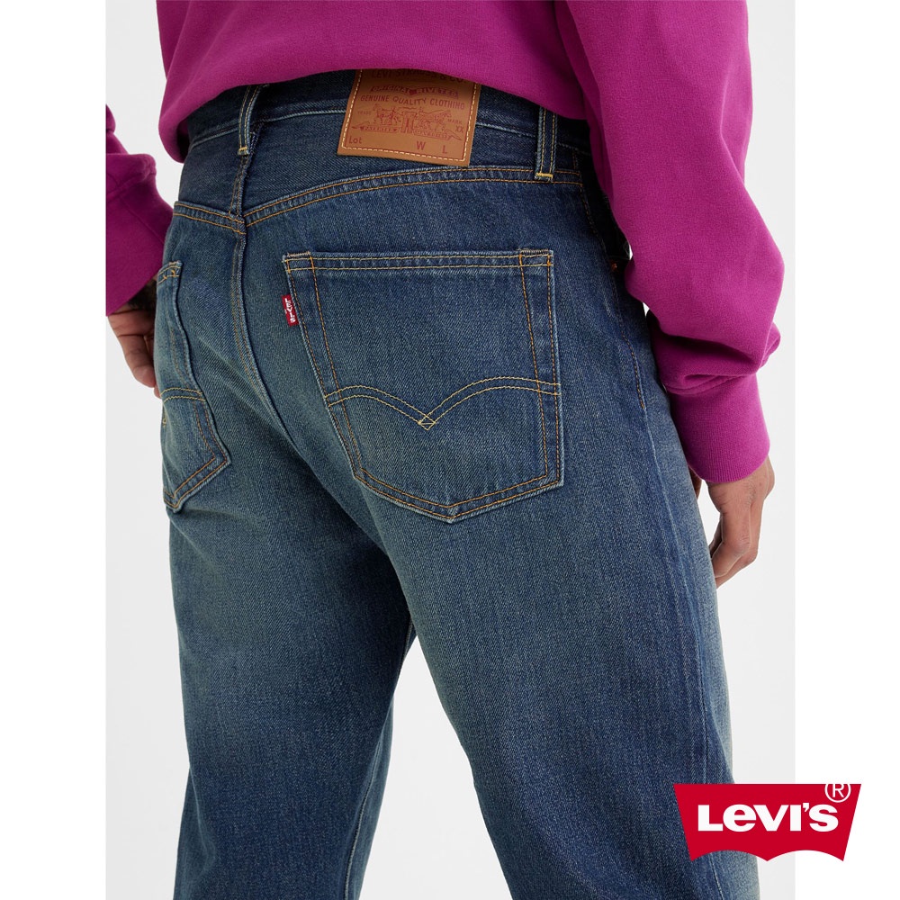 Levis 501 54復古排釦合身直筒牛仔褲 / 精工深藍染作舊刷白 男款 A4677-0002 熱賣單品