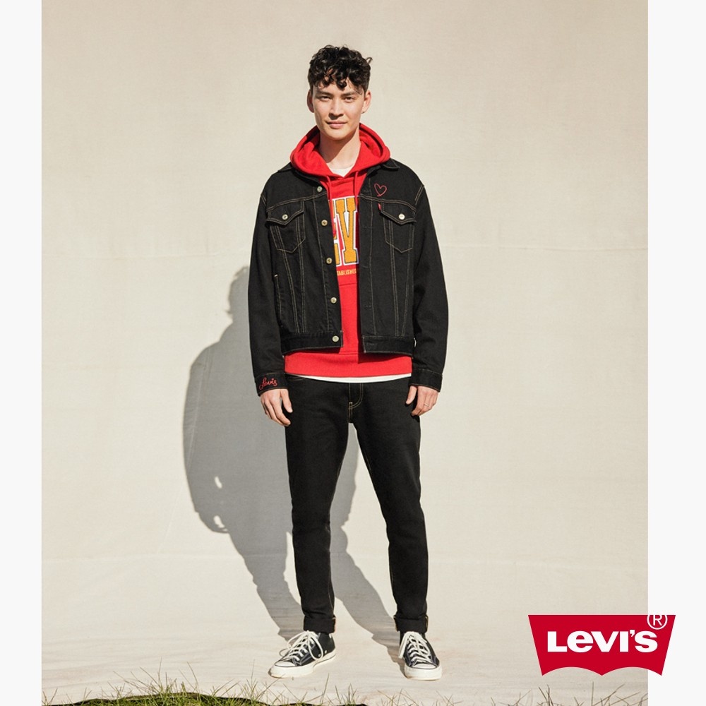 Levis 512上寬下窄低腰修身窄管牛仔褲 金赤耳 金旗標 簡約黑石洗 彈性布料 男 28833-1170 熱賣單品