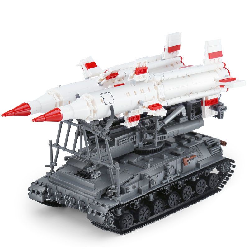 軍事 坦克 坦克車 益智玩具 星堡XB-06007創意MOC軍事系列SA-4GANEF導彈坦克模型拼裝積木玩具