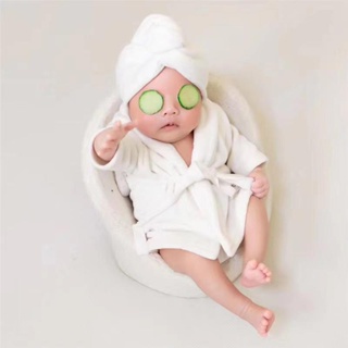 🌈甜甜圈kids🌈兒童攝影服裝新生寶寶百天照服裝浴袍睡衣造型影樓拍照道具