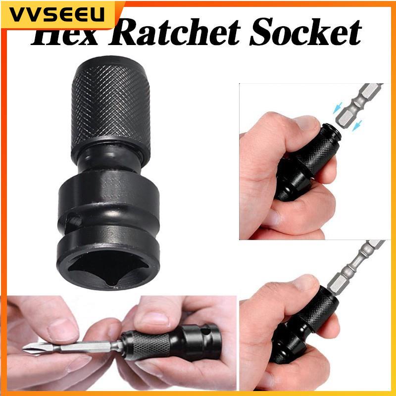 1/2 inch Square To 1/4 inch Hex Ratchet Socket Wrench Socket