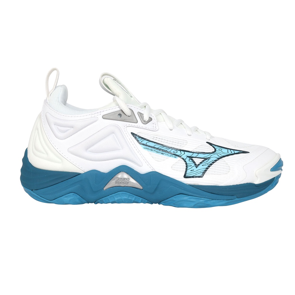 MIZUNO WAVE MOMENTUM 3 女排球鞋( 訓練 運動 美津濃「V1GA231221」 白水藍湖藍