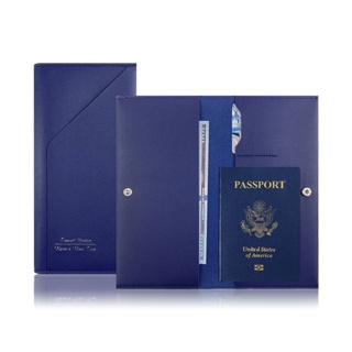 跨境批發可定企業LOGO證件包多功能旅行護照保護套皮革機票夾存摺收納出國隨身包