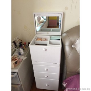 化妝臺 移動式 化妝車 移動式 化妝櫃 化妝邊櫃 實木梳妝臺臥室小戶型迷你翻蓋簡易化妝臺收納櫃一體化妝桌多功能