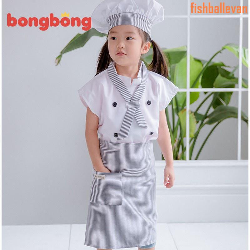 💖💖韓國兒童廚師服 套裝 可愛 中大童 烘焙小廚師 兒童演出表演服裝 禮品包裝 兒童烘焙服 廚師服