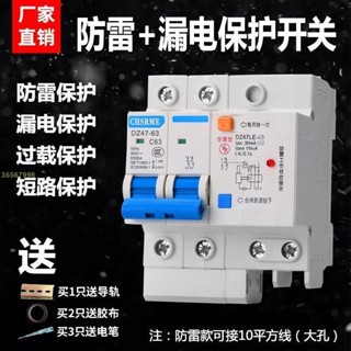 |臺妹aeIE| 漏電保護器2P63A漏保空氣開關DZ47空開斷路器防雷型家用