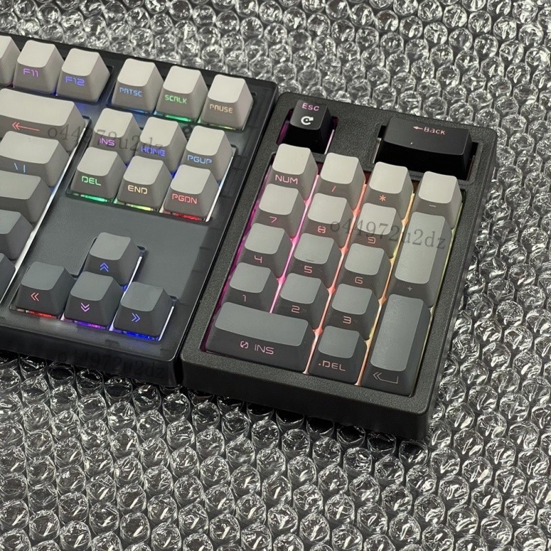 【優選好物】MK870黑曜石小數字鍵盤客製化套件19鍵機械鍵盤RGB熱插拔三模2.4G MNFG