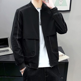 外套男款2022春秋季韓版休閑大碼青年男士夾克衫棒球服男裝上衣潮 飛行外套 男生外套 夾克外套 防風外套 棒球外套 工裝