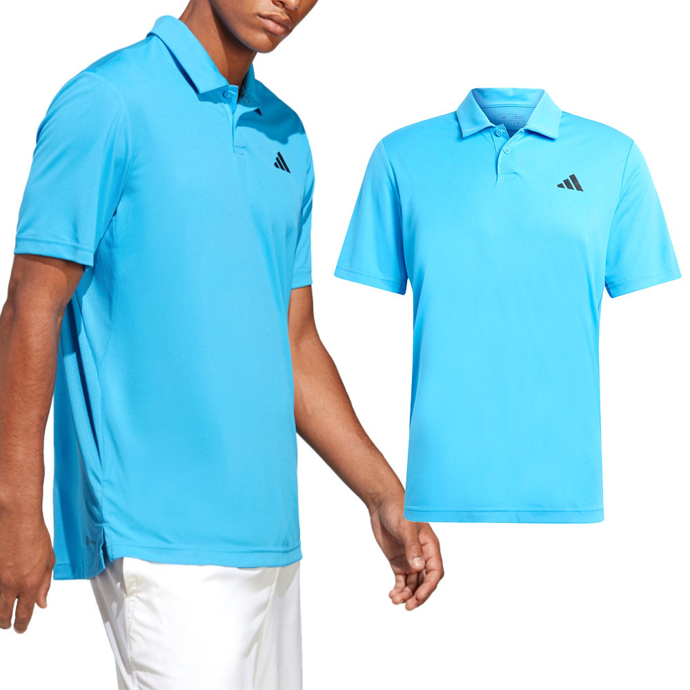 Adidas Club Polo 男款 藍色 亞洲版 POLO衫 運動 網球 休閒 吸濕 排汗 上衣 短袖 HS3280
