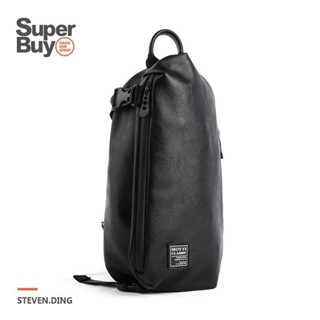 【Superbuy】大容量胸包/皮革材質側背包 皮質斜背包/單肩包/斜跨包 防水運動後背包包/騎行包/側肩包男側包/斜包