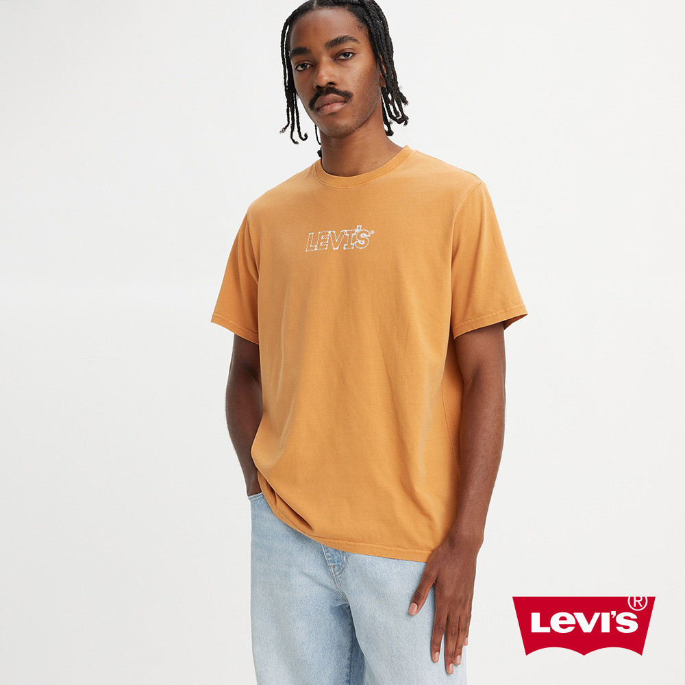Levis 寬鬆版短袖T恤 / 電子體Logo  男款 16143-1239 人氣新品