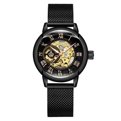 新款 高品質鋼帶女錶 ORKINA 鏤空夜光自動機械錶 防水商務韓版時尚腕錶 女士手錶 精品手錶 腕錶 潮流女錶