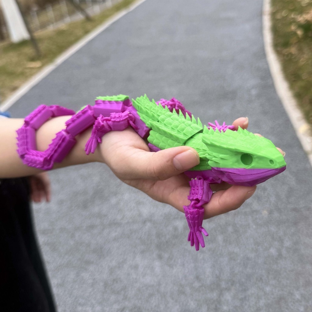 3D列印蜥蜴蠍子玩具擺件兒童全身關節可動生日禮物造型擺動手辦12cm版本